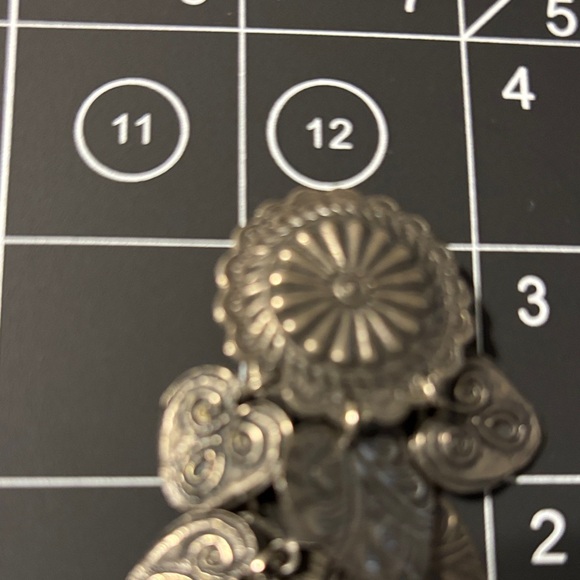 Heart Concho Waterfall Cha Cha Earrings Pressed Hearts - Picture 6 of 12